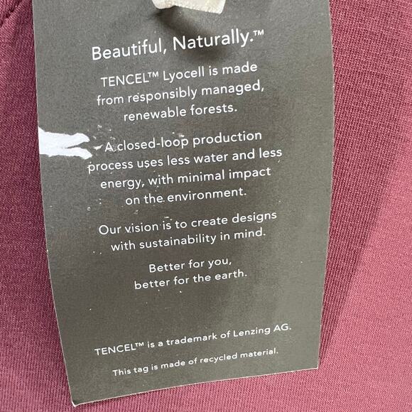 Garnet Hill Tunic Top Women M Burgundy Batwing Stretch Relaxed Feminine NEW - Picture 12 of 16